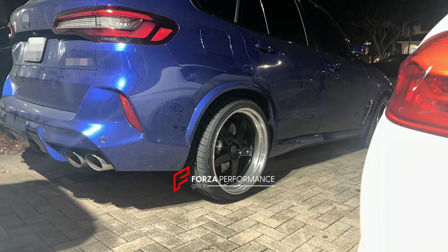 BMW X5M F95 2023 Our wheels sizes: Front 22 x 11 ET 26 Rear 22 x 12 ET 34 Finishing: Chrome Lip + Brushed Dark Coating