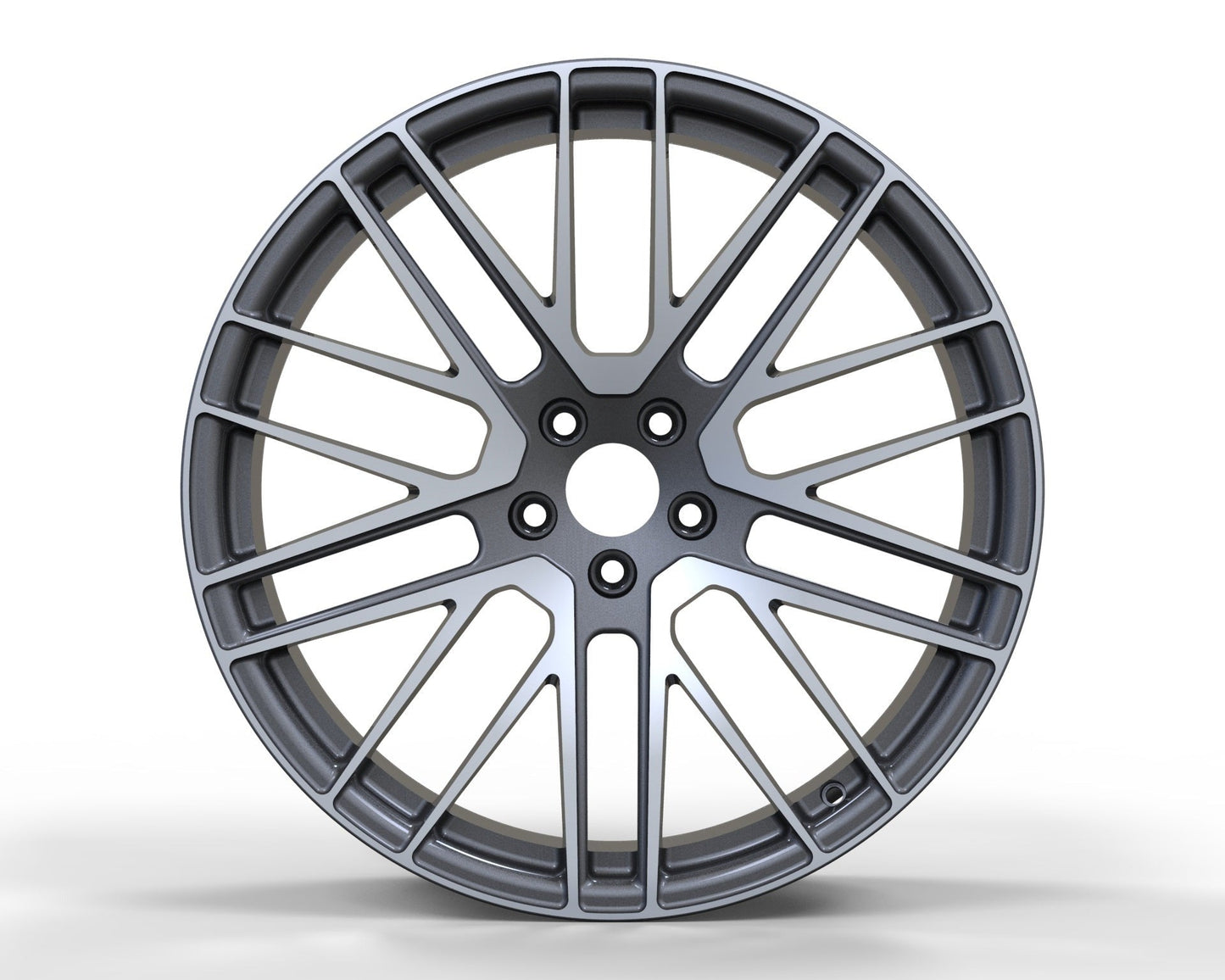 We manufacture premium quality forged wheels rims for PORSCHE 911 in any design, size, color. Wheels size: Front: 22 x 10 ET 48 Rear: 22 x 11.5 ET 61 PCD: 5 x 130 CB: 71.6 Forged wheels can be produced in any wheel specs by your inquiries and we can provide our specs Compared to standard alloy cast wheels, forged wheels have the highest strength-to-weight ratio; they are 20-25% lighter while maintaining the same load factor. Finish: brushed, polished, chrome, two colors, matte, satin, gloss