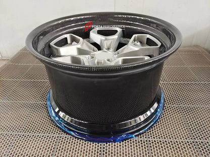 ROTIFORM HUR-T STYLE FORGED WHEELS WITH CARBON BARREL FOR ANY CAR