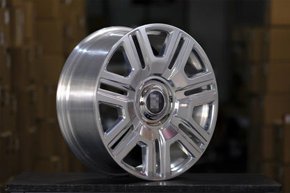 We manufacture premium quality forged wheels rims for   Rolls Royce Cullinan in any design, size, color.  Wheels size:  Front 22 x 8,5 ET 35  Rear 22 x 9,5 ET 35  PCD: 5 x 112  CB: 66,6  Forged wheels can be produced in any wheel specs by your inquiries and we can provide our specs